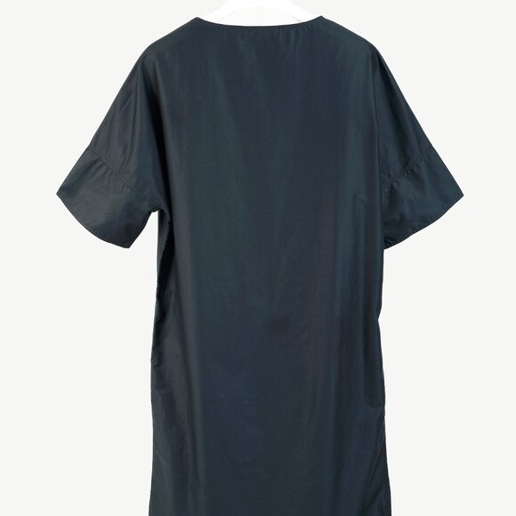 Sofie D'Hoore Drop Drop-Shoulder Navy Cotton Dress - Picture 2 of 8